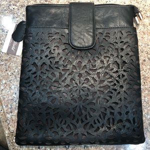 NWT Mellow World messenger bag purse black